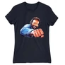 Sötétkék Bud Spencer női rövid ujjú póló - Pofon