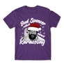 Kép 18/23 - Sötétlila Bud Spencer férfi rövid ujjú póló - Bud Spencer nélkül nincs Karácsony