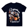 Sötétkék Bud Spencer férfi rövid ujjú póló - Legendának születni kell - Bud és Terence