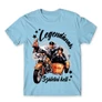 Világoskék Bud Spencer férfi rövid ujjú póló - Legendának születni kell - Bud és Terence