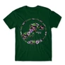 Sötétzöld Tropical Jurassic Logo férfi rövid ujjú póló