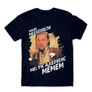 Sötétkék Leonardo DiCaprio mém férfi rövid ujjú póló - Mikor megkérdezik...