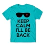 Atollkék Terminátor férfi rövid ujjú póló - Keep calm I’ll be Termintator