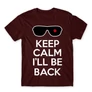 Bordó Terminátor férfi rövid ujjú póló - Keep calm I’ll be Termintator