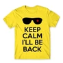 Sárga Terminátor férfi rövid ujjú póló - Keep calm I’ll be Termintator