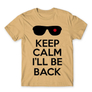 Kép 10/24 - Homok Terminátor férfi rövid ujjú póló - Keep calm I’ll be Termintator