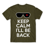 Kép 11/24 - Khaki Terminátor férfi rövid ujjú póló - Keep calm I’ll be Termintator