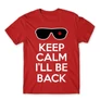 Piros Terminátor férfi rövid ujjú póló - Keep calm I’ll be Termintator