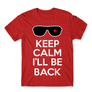 Kép 14/24 - Piros Terminátor férfi rövid ujjú póló - Keep calm I’ll be Termintator