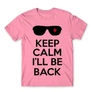 Világos rózsaszín Terminátor férfi rövid ujjú póló - Keep calm I’ll be Termintator