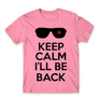 Kép 15/24 - Világos rózsaszín Terminátor férfi rövid ujjú póló - Keep calm I’ll be Termintator