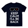 Sötétkék Terminátor férfi rövid ujjú póló - Keep calm I’ll be Termintator