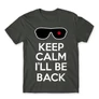 Sötétszürke Terminátor férfi rövid ujjú póló - Keep calm I’ll be Termintator