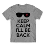 Sportszürke Terminátor férfi rövid ujjú póló - Keep calm I’ll be Termintator