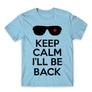Világoskék Terminátor férfi rövid ujjú póló - Keep calm I’ll be Termintator