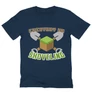 Sötétkék Minecraft férfi V-nyakú ujjú póló - Everyday I’m shoveling