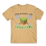 Homok Minecraft férfi rövid ujjú póló - Everyday I’m shoveling