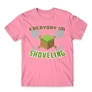 Világos rózsaszín Minecraft férfi rövid ujjú póló - Everyday I’m shoveling
