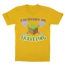 Sárga Minecraft gyerek rövid ujjú póló - Everyday I’m shoveling