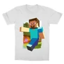Fehér Minecraft gyerek rövid ujjú póló - Minecraft clipart
