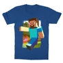 Királykék Minecraft gyerek rövid ujjú póló - Minecraft clipart