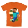 Narancs Minecraft gyerek rövid ujjú póló - Minecraft clipart