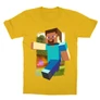 Sárga Minecraft gyerek rövid ujjú póló - Minecraft clipart