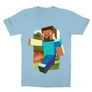 Világoskék Minecraft gyerek rövid ujjú póló - Minecraft clipart