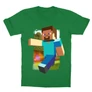 Zöld Minecraft gyerek rövid ujjú póló - Minecraft clipart