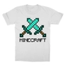 Kép 5/14 - Fehér Minecraft gyerek rövid ujjú póló - Minecraft swords