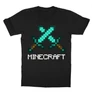 Fekete Minecraft gyerek rövid ujjú póló - Minecraft swords