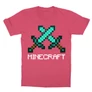 Pink Minecraft gyerek rövid ujjú póló - Minecraft swords