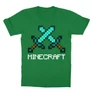 Zöld Minecraft gyerek rövid ujjú póló - Minecraft swords