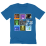 Kép 5/12 - Királykék Minecraft férfi V-nyakú póló - The Creeper Bunch