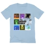 Világoskék Minecraft férfi V-nyakú póló - The Creeper Bunch