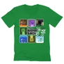 Zöld Minecraft férfi V-nyakú póló - The Creeper Bunch
