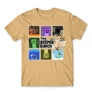 Homok Minecraft férfi rövid ujjú póló - The Creeper Bunch