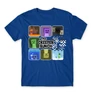 Királykék Minecraft férfi rövid ujjú póló - The Creeper Bunch