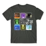 Sötétszürke Minecraft férfi rövid ujjú póló - The Creeper Bunch