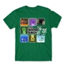 Zöld Minecraft férfi rövid ujjú póló - The Creeper Bunch