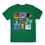 Kép 24/24 - Zöld Minecraft férfi rövid ujjú póló - The Creeper Bunch