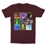 Bordó Minecraft gyerek rövid ujjú póló - The Creeper Bunch