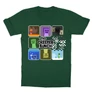 Sötétzöld Minecraft gyerek rövid ujjú póló - The Creeper Bunch