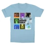 Világoskék Minecraft gyerek rövid ujjú póló - The Creeper Bunch
