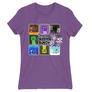 Kép 20/22 - Világoslila Minecraft női rövid ujjú póló - The Creeper Bunch