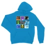 Zafírkék Minecraft unisex kapucnis pulóver - The creeper bunch