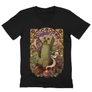 Fekete Minecraft férfi V-nyakú póló - Art Nouveau