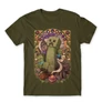 Khaki Minecraft férfi rövid ujjú póló  – Art Nouveau