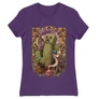 Sötétlila Minecraft női rövid ujjú póló - Art Nouveau