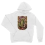 Fehér Minecraft unisex kapucnis pulóver - Art Nouveau